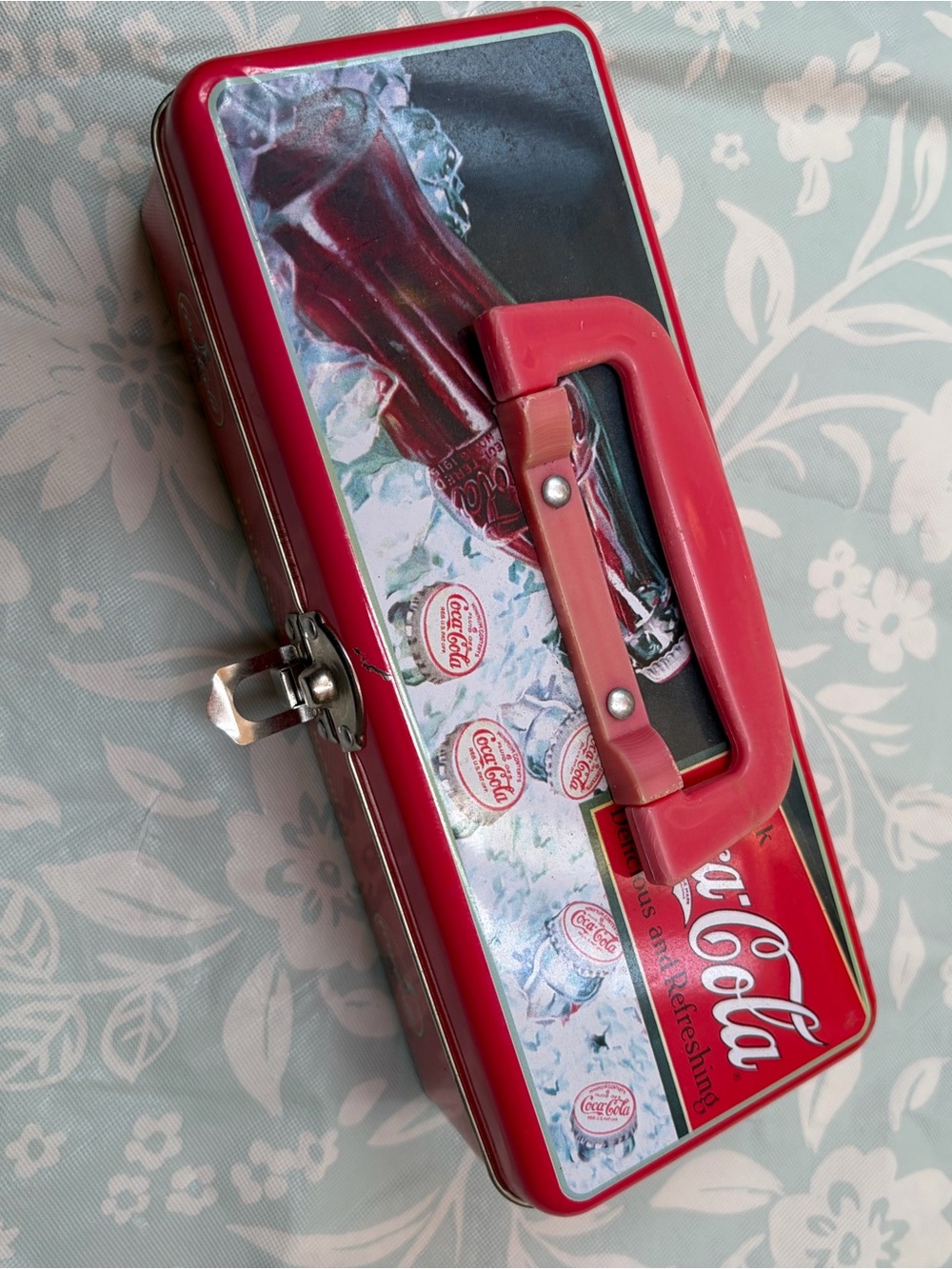 Coca Cola Red Metal Pencil Case